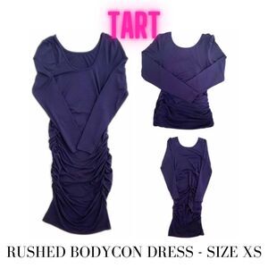 Tart Women Rushed Bodycon Dress Dark Blue Size XS